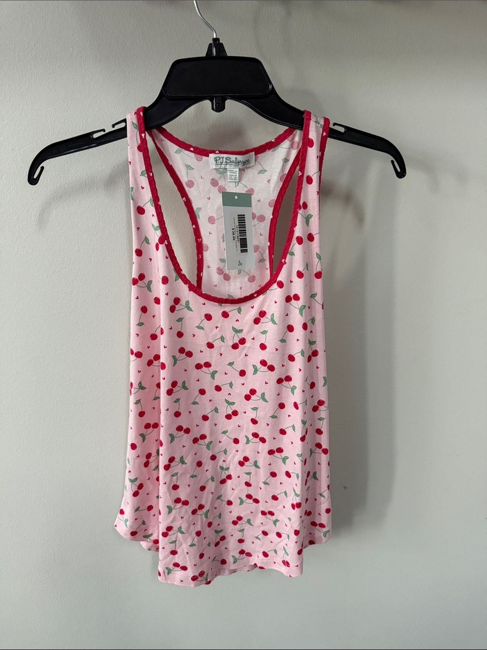 PJ Salvage Pink Cherry-Print Racerback Tank